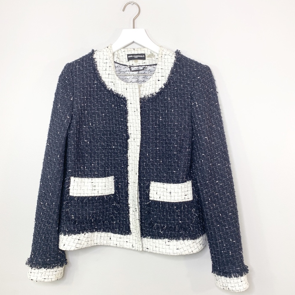 KARL LAGERFELD Black & White Blazer